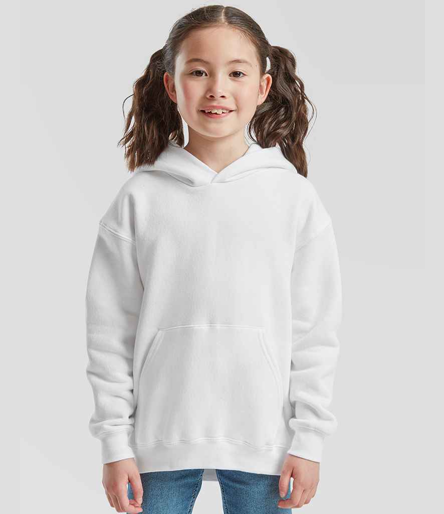 Fruit of the Loom Kids Premium Hooded Sweatshirt | White