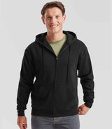 Fruit of the Loom Premium Zip Hooded Sweatshirt | Black thumbnail 1