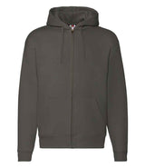 Fruit of the Loom Premium Zip Hooded Sweatshirt | Charcoal thumbnail 1