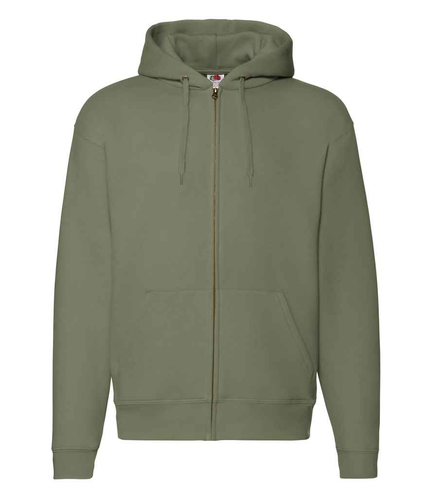 Fruit of the Loom Premium Zip Hooded Sweatshirt | Classic Olive