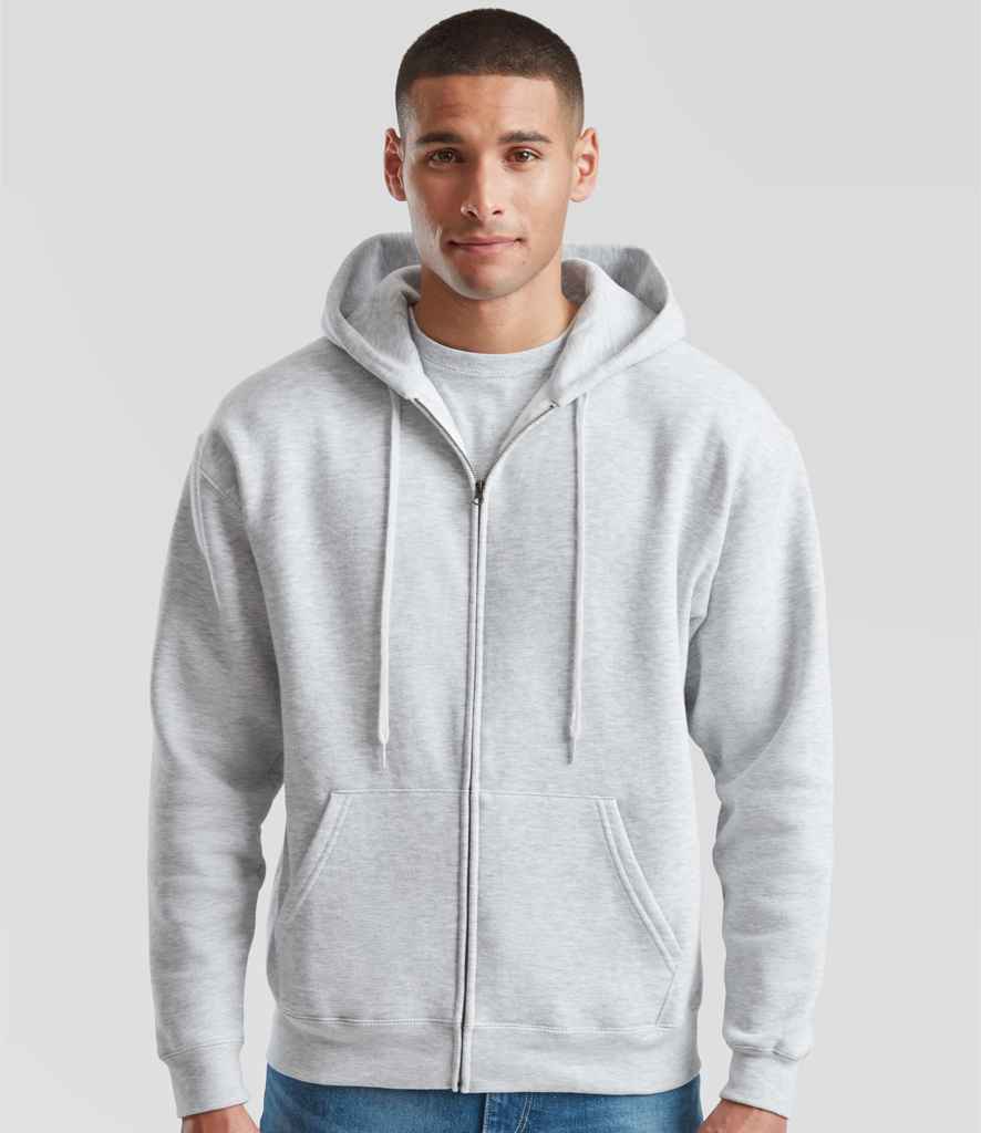 Fruit of the Loom Premium Zip Hooded Sweatshirt | Heather Grey