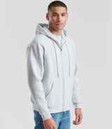 Fruit of the Loom Premium Zip Hooded Sweatshirt | Heather Grey thumbnail 3
