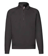 Fruit of the Loom Premium Zip Neck Sweatshirt | Black thumbnail 4