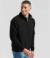 Fruit of the Loom Premium Zip Neck Sweatshirt | Black thumbnail 3
