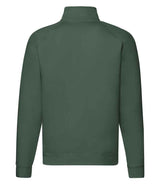 Fruit of the Loom Premium Zip Neck Sweatshirt | Bottle Green thumbnail 5
