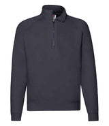 Fruit of the Loom Premium Zip Neck Sweatshirt | Deep Navy thumbnail 4