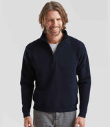 Fruit of the Loom Premium Zip Neck Sweatshirt | Deep Navy thumbnail 1