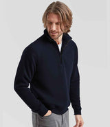 Fruit of the Loom Premium Zip Neck Sweatshirt | Deep Navy thumbnail 3