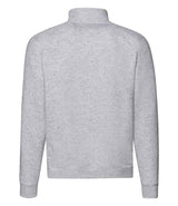 Fruit of the Loom Premium Zip Neck Sweatshirt | Heather Grey thumbnail 5