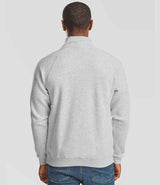 Fruit of the Loom Premium Zip Neck Sweatshirt | Heather Grey thumbnail 2