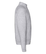 Fruit of the Loom Premium Zip Neck Sweatshirt | Heather Grey thumbnail 6