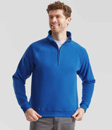 Fruit of the Loom Premium Zip Neck Sweatshirt | Royal Blue thumbnail 1