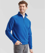 Fruit of the Loom Premium Zip Neck Sweatshirt | Royal Blue thumbnail 3