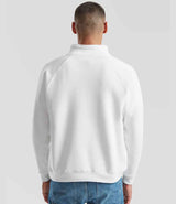 Fruit of the Loom Premium Zip Neck Sweatshirt | White thumbnail 2