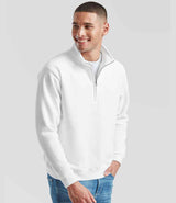 Fruit of the Loom Premium Zip Neck Sweatshirt | White thumbnail 3