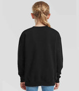Fruit of the Loom Kids Premium Drop Shoulder Sweatshirt | Black thumbnail 2
