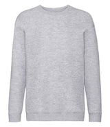 Fruit of the Loom Kids Premium Drop Shoulder Sweatshirt | Heather Grey thumbnail 4