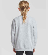 Fruit of the Loom Kids Premium Drop Shoulder Sweatshirt | Heather Grey thumbnail 2