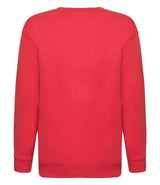 Fruit of the Loom Kids Premium Drop Shoulder Sweatshirt | Red thumbnail 5