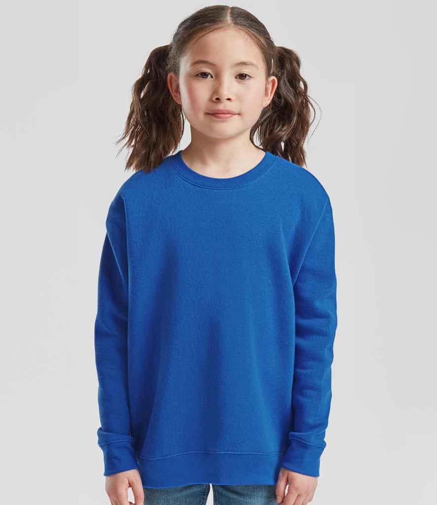 Fruit of the Loom Kids Premium Drop Shoulder Sweatshirt | Royal Blue