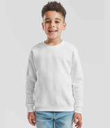 Fruit of the Loom Kids Premium Drop Shoulder Sweatshirt | White thumbnail 1