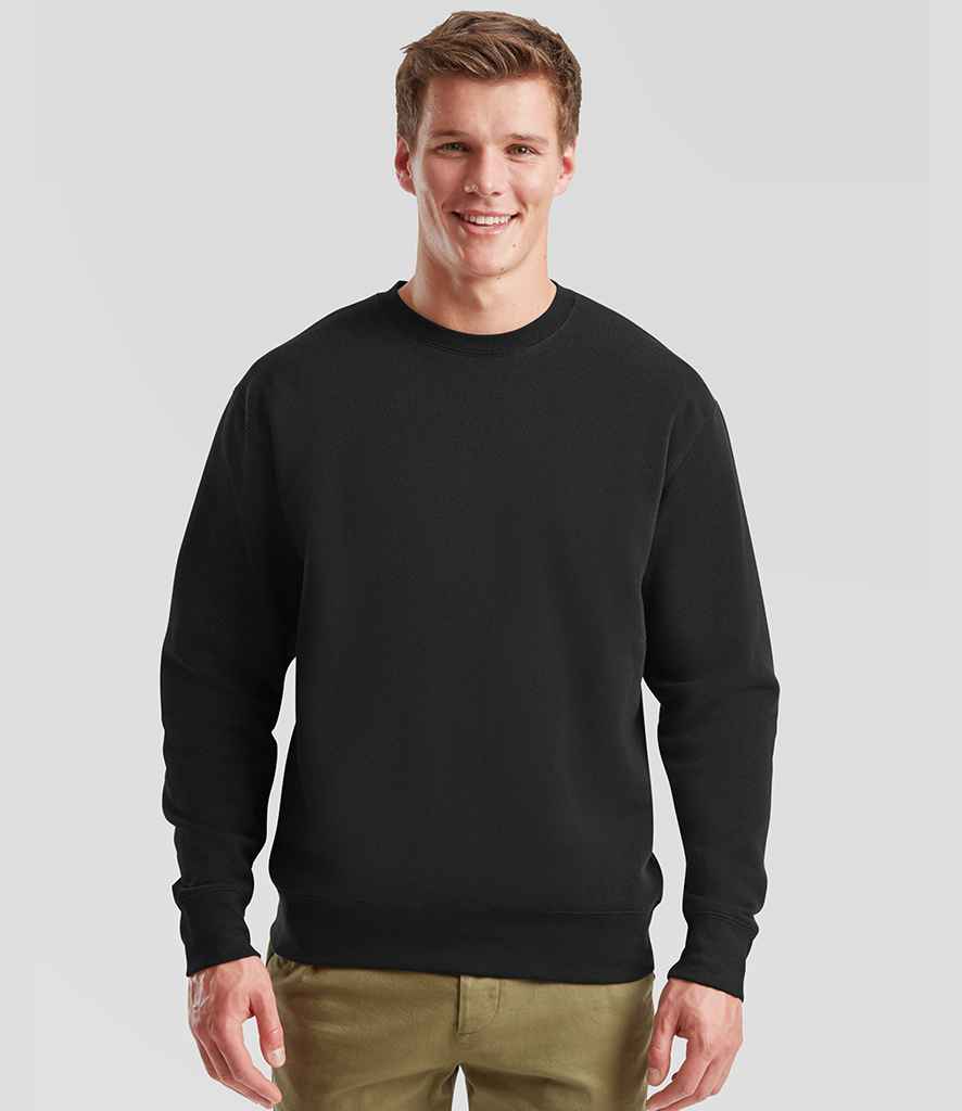 Fruit of the Loom Premium Drop Shoulder Sweatshirt | Black