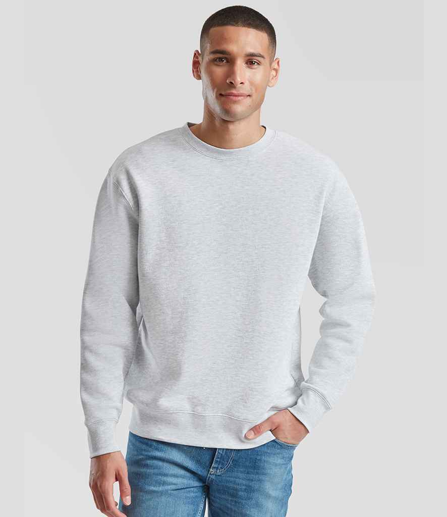 Fruit of the Loom Premium Drop Shoulder Sweatshirt | Heather Grey