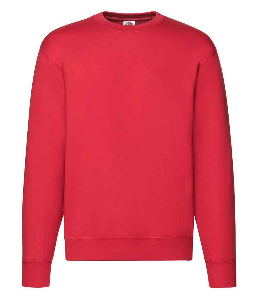 Fruit of the Loom Premium Drop Shoulder Sweatshirt | Red