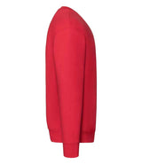 Fruit of the Loom Premium Drop Shoulder Sweatshirt | Red thumbnail 3