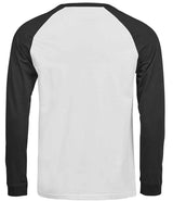 Tee Jays Unlabeled Baseball T-Shirt | White/Black thumbnail 2
