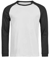 Tee Jays Unlabeled Baseball T-Shirt | White/Black thumbnail 1