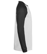 Tee Jays Unlabeled Baseball T-Shirt | White/Black thumbnail 4