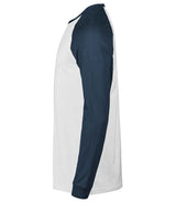 Tee Jays Unlabeled Baseball T-Shirt | White/Ink thumbnail 3