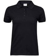 Tee Jays Ladies Heavy Cotton Piqué Polo Shirt | Black thumbnail 1