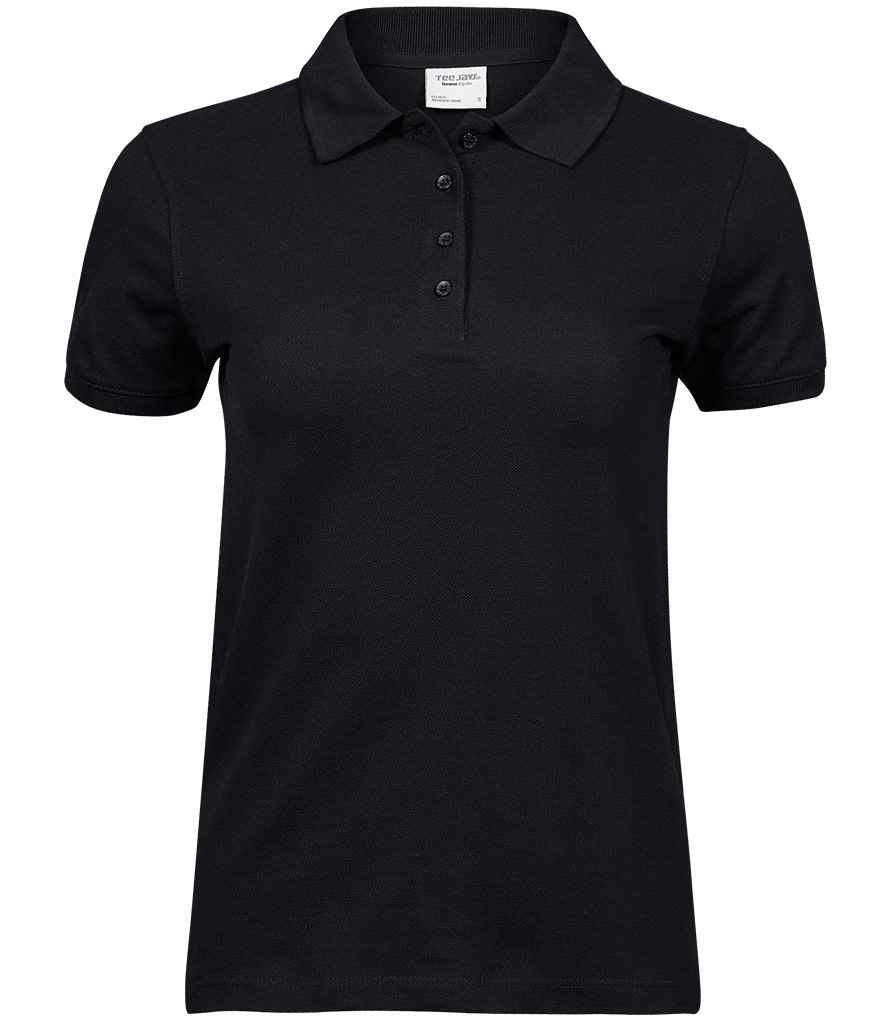 Tee Jays Ladies Heavy Cotton Piqué Polo Shirt | Black