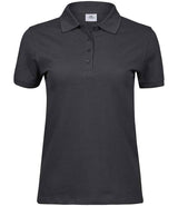 Tee Jays Ladies Heavy Cotton Piqué Polo Shirt | Dark Grey thumbnail 3