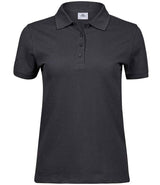 Tee Jays Ladies Heavy Cotton Piqué Polo Shirt | Dark Grey thumbnail 2