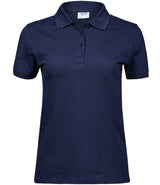 Tee Jays Ladies Heavy Cotton Piqué Polo Shirt | Navy thumbnail 1