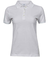 Tee Jays Ladies Heavy Cotton Piqué Polo Shirt | White thumbnail 1