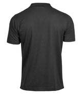 Tee Jays Luxury Stretch V Neck Polo Shirt | Black thumbnail 3