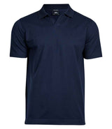 Tee Jays Luxury Stretch V Neck Polo Shirt | Navy thumbnail 1