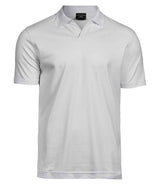 Tee Jays Luxury Stretch V Neck Polo Shirt | White thumbnail 1