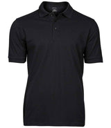 Tee Jays Luxury Stretch Piqué Polo Shirt | Black thumbnail 1