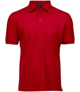 Tee Jays Luxury Stretch Piqué Polo Shirt | Red thumbnail 1