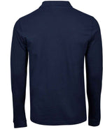 Tee Jays Luxury Stretch Long Sleeve Polo Shirt | Navy thumbnail 2