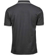 Tee Jays Luxury Stretch Tipped Polo Shirt | Dark Grey/White thumbnail 2