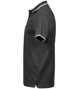 Tee Jays Luxury Stretch Tipped Polo Shirt | Dark Grey/White thumbnail 3