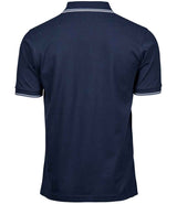 Tee Jays Luxury Stretch Tipped Polo Shirt | Navy/White thumbnail 4