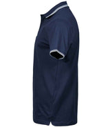 Tee Jays Luxury Stretch Tipped Polo Shirt | Navy/White thumbnail 5