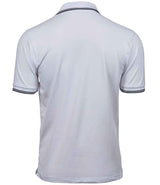 Tee Jays Luxury Stretch Tipped Polo Shirt | White/Navy thumbnail 2